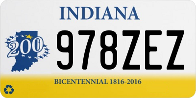 IN license plate 978ZEZ