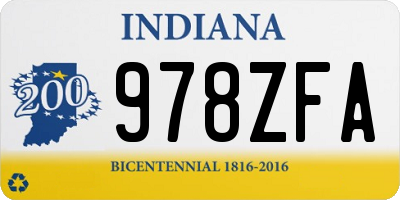 IN license plate 978ZFA
