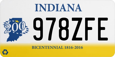 IN license plate 978ZFE
