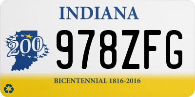 IN license plate 978ZFG
