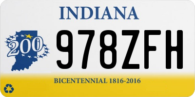 IN license plate 978ZFH