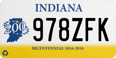 IN license plate 978ZFK