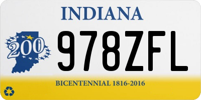 IN license plate 978ZFL