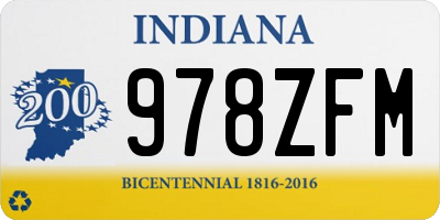 IN license plate 978ZFM