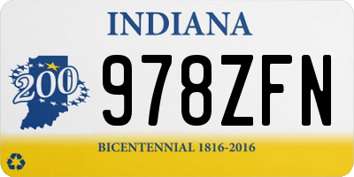 IN license plate 978ZFN