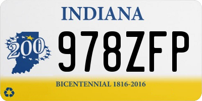 IN license plate 978ZFP