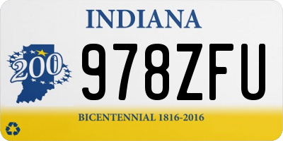 IN license plate 978ZFU