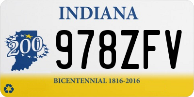 IN license plate 978ZFV