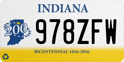 IN license plate 978ZFW