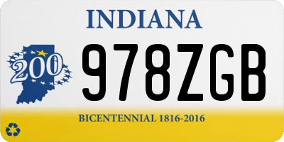 IN license plate 978ZGB