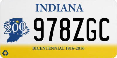 IN license plate 978ZGC