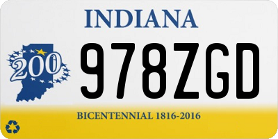 IN license plate 978ZGD