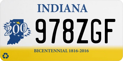 IN license plate 978ZGF