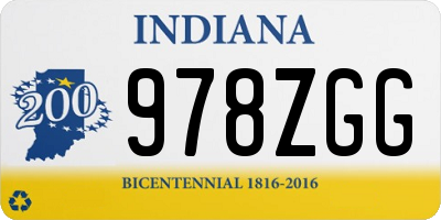 IN license plate 978ZGG