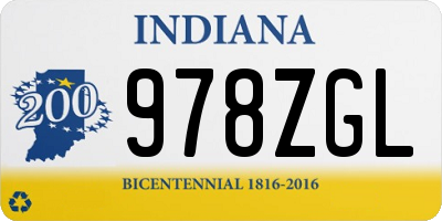 IN license plate 978ZGL