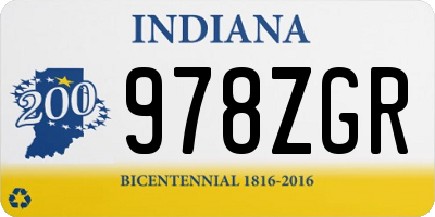 IN license plate 978ZGR
