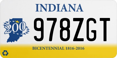 IN license plate 978ZGT