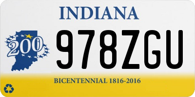 IN license plate 978ZGU