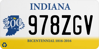 IN license plate 978ZGV