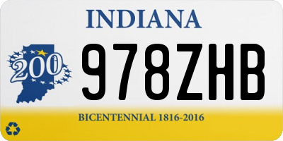 IN license plate 978ZHB