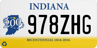 IN license plate 978ZHG