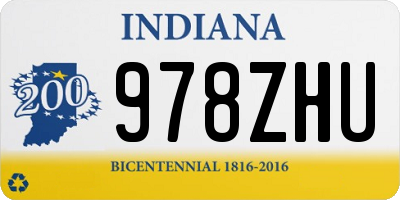IN license plate 978ZHU