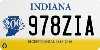 IN license plate 978ZIA