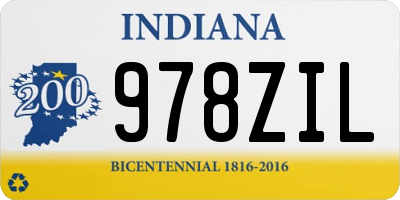 IN license plate 978ZIL