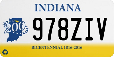 IN license plate 978ZIV