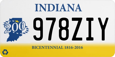 IN license plate 978ZIY
