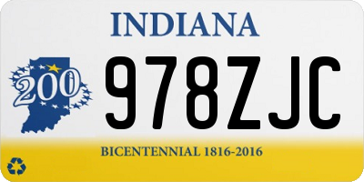 IN license plate 978ZJC