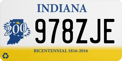 IN license plate 978ZJE