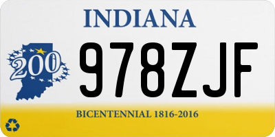 IN license plate 978ZJF