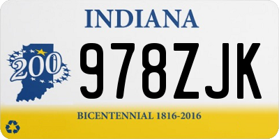 IN license plate 978ZJK