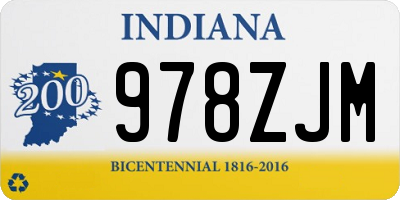 IN license plate 978ZJM