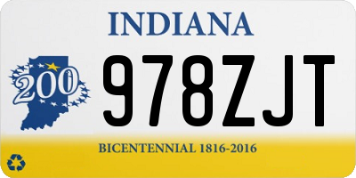 IN license plate 978ZJT