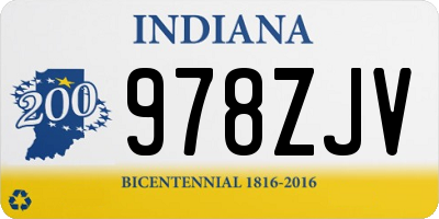 IN license plate 978ZJV