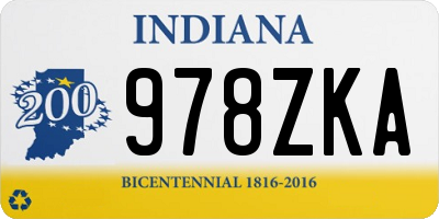 IN license plate 978ZKA