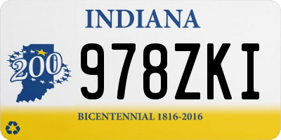 IN license plate 978ZKI