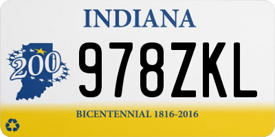 IN license plate 978ZKL