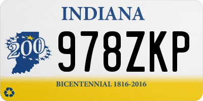 IN license plate 978ZKP