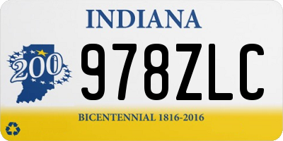 IN license plate 978ZLC