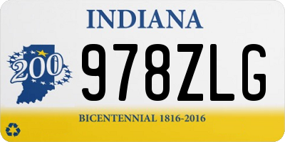 IN license plate 978ZLG