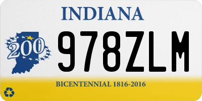 IN license plate 978ZLM