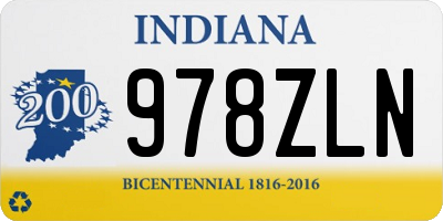 IN license plate 978ZLN