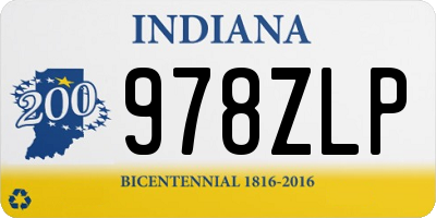 IN license plate 978ZLP