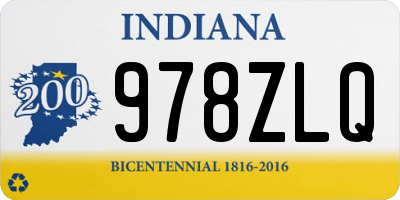 IN license plate 978ZLQ