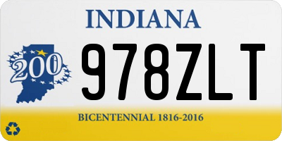 IN license plate 978ZLT