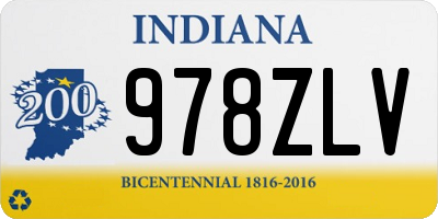 IN license plate 978ZLV