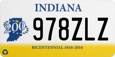 IN license plate 978ZLZ